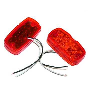 Lumière de gabarit LED de 4" x 2" rouge 12 diodes