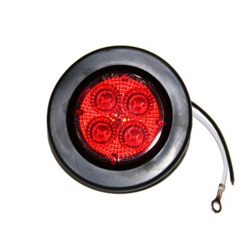 Lumière de gabarit LED 2 1/2" rouge 4 diodes avec réflecteur