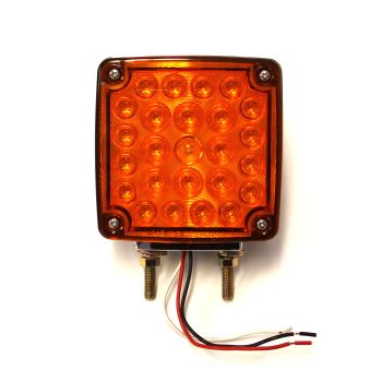 Lumière de position LED 2 faces de 4 5/8" x 4 5/8" x 1 1/2" ambre (vertical)