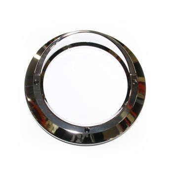 Contour de 4" rond chrome avec visière