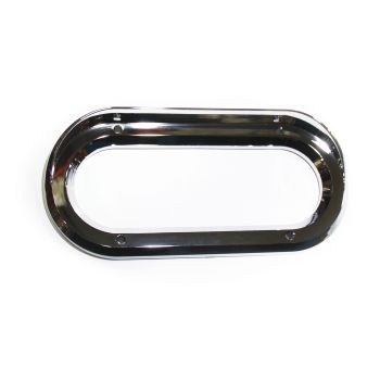 Contour de 6 1/2" oval chrome avec visière