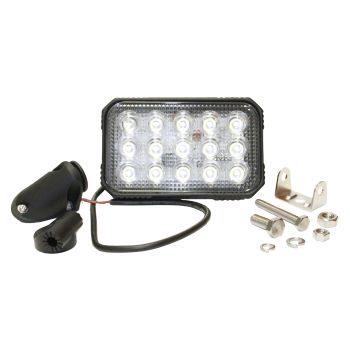 Lampe de travail LED 5 3/4" x 3 1/2" claire 15 diodes (60°)