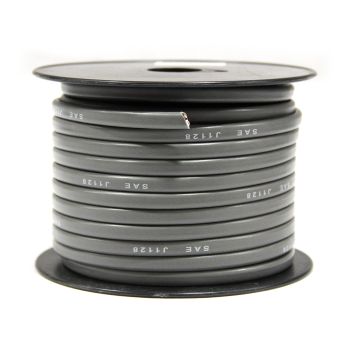 Fil à 2 brins 14 GA noir/blanc gainé plat gris 100' SMARTOW