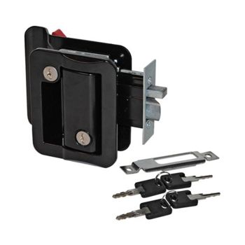 Poignée de serrure noire pour remorque fermée