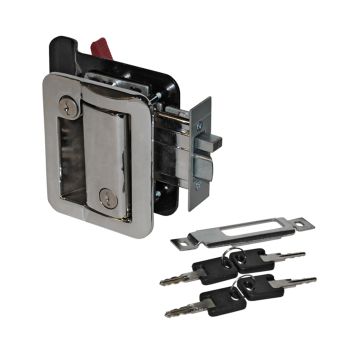 Poignée de serrure chrome pour remorque fermée